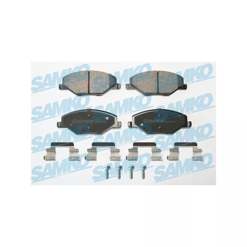 Jeu de 4 plaquettes de frein avant SAMKO 5SP1795K