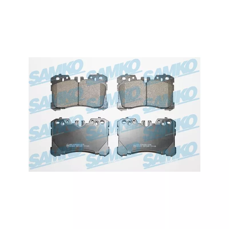 Jeu de 4 plaquettes de frein avant SAMKO 5SP1848