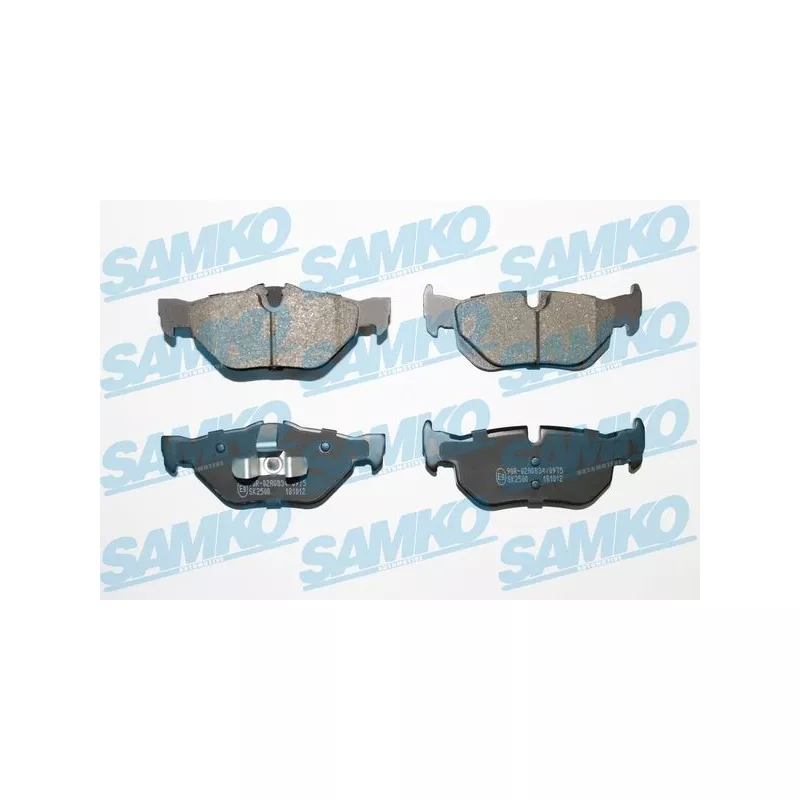 Jeu de 4 plaquettes de frein arrière SAMKO 5SP1876