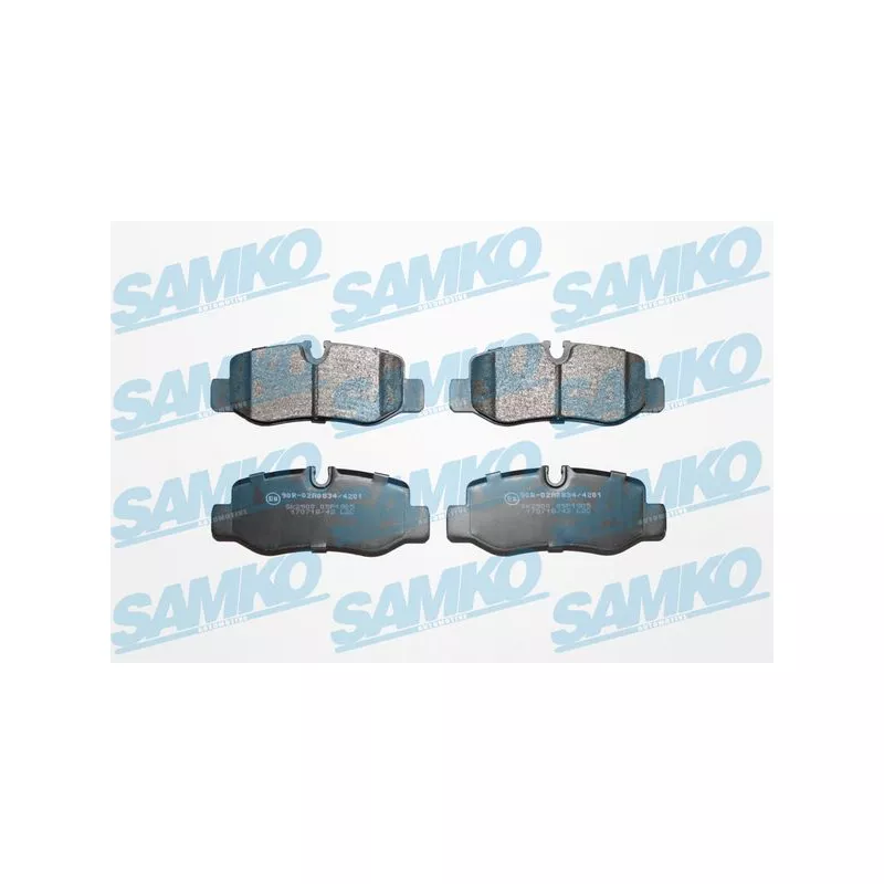 Jeu de 4 plaquettes de frein arrière SAMKO 5SP1905