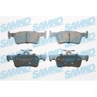 Jeu de 4 plaquettes de frein arrière SAMKO