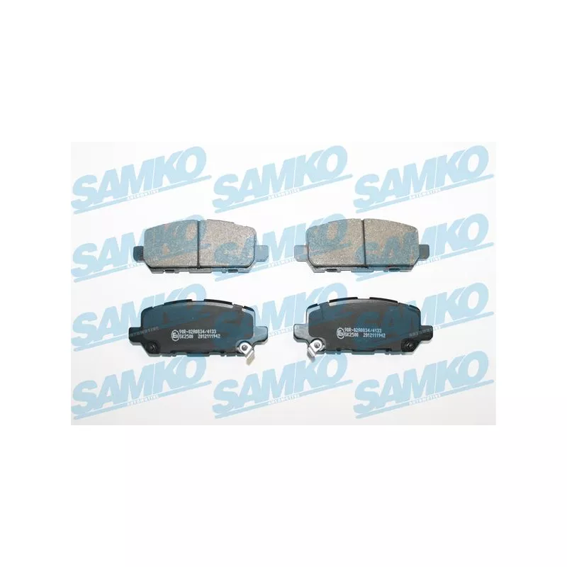 Jeu de 4 plaquettes de frein arrière SAMKO 5SP1942