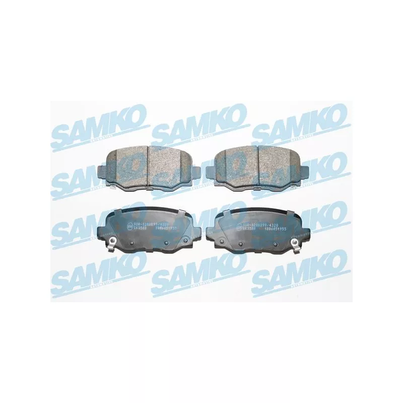 Jeu de 4 plaquettes de frein arrière SAMKO 5SP1955
