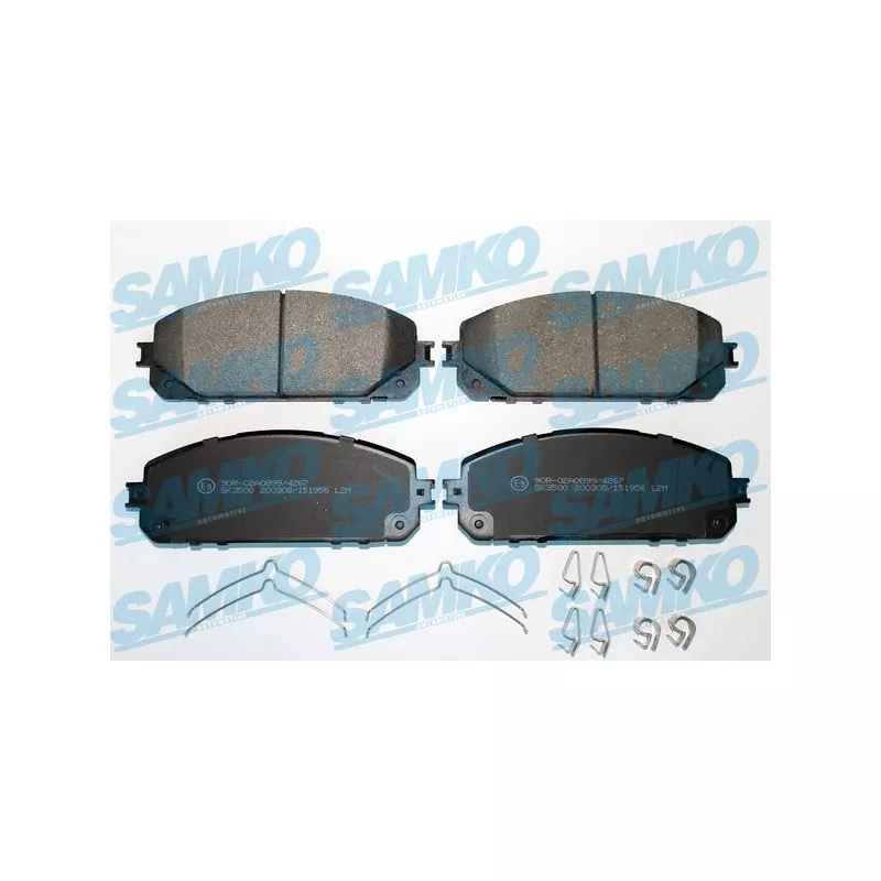 Jeu de 4 plaquettes de frein avant SAMKO 5SP1956