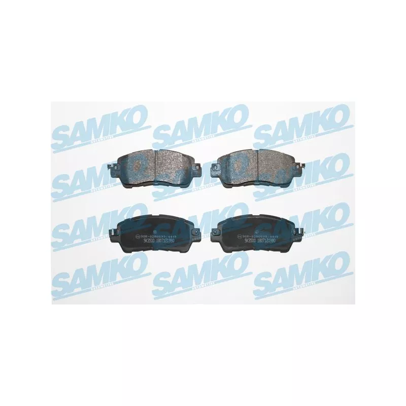 Jeu de 4 plaquettes de frein avant SAMKO 5SP1990