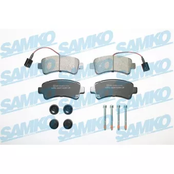 Jeu de 4 plaquettes de frein arrière SAMKO