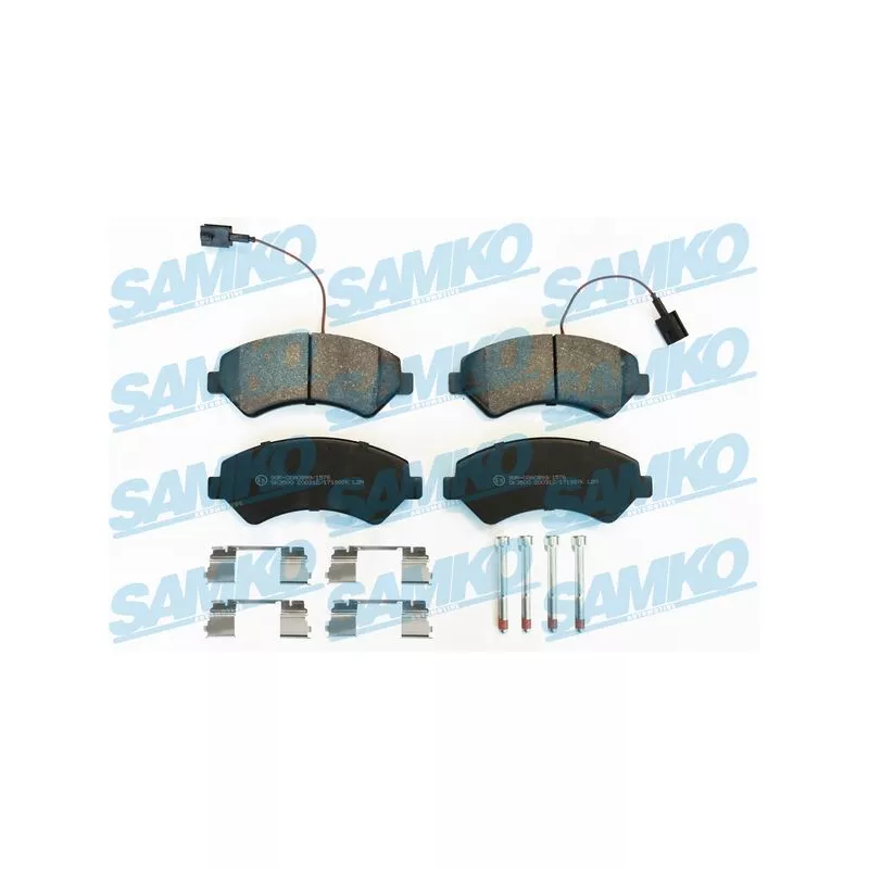 Jeu de 4 plaquettes de frein avant SAMKO 5SP1997K
