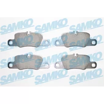 Jeu de 4 plaquettes de frein arrière SAMKO