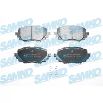 Jeu de 4 plaquettes de frein avant SAMKO