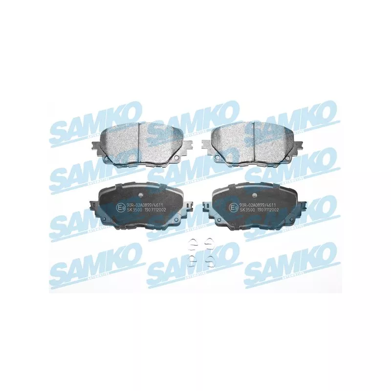 Jeu de 4 plaquettes de frein avant SAMKO 5SP2002