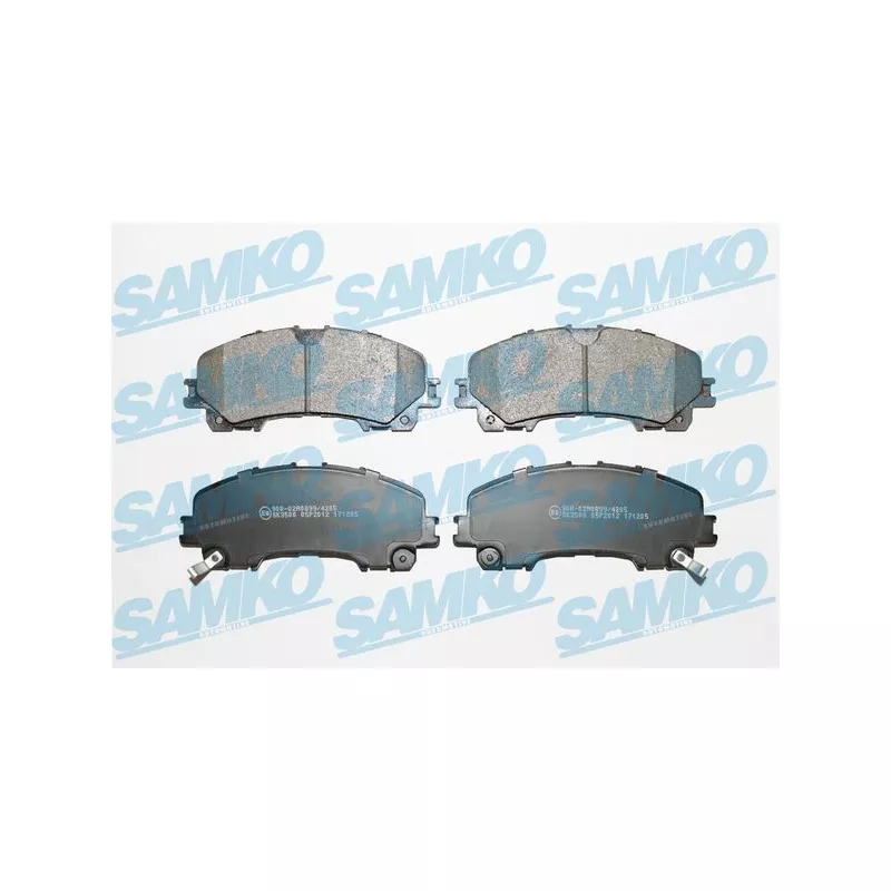 Jeu de 4 plaquettes de frein avant SAMKO 5SP2012