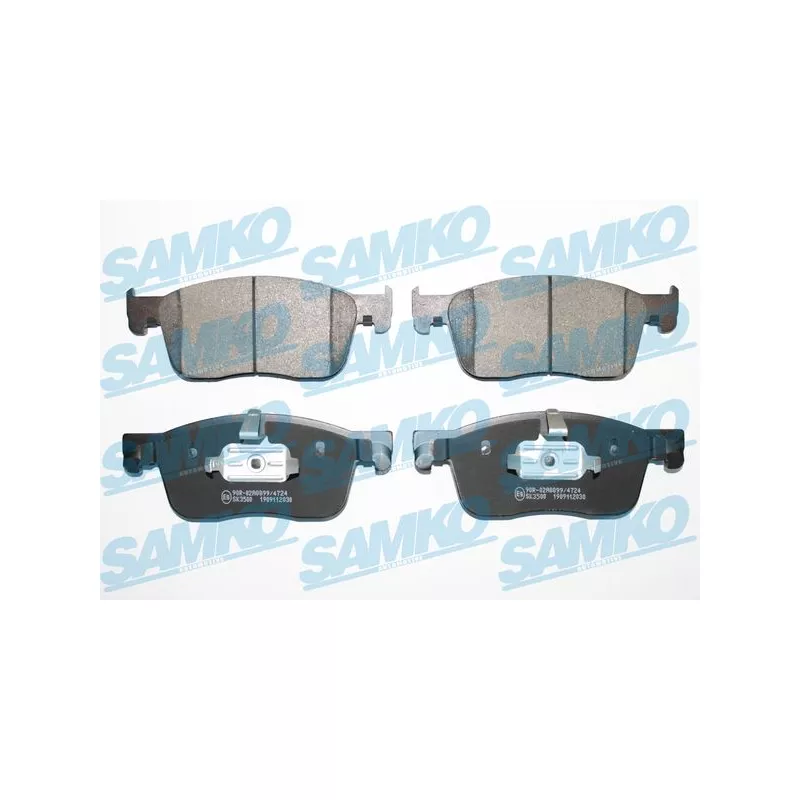Jeu de 4 plaquettes de frein avant SAMKO 5SP2030