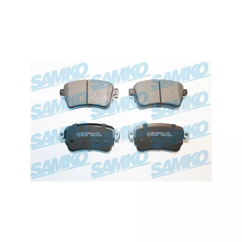 Jeu de 4 plaquettes de frein arrière SAMKO 5SP2034