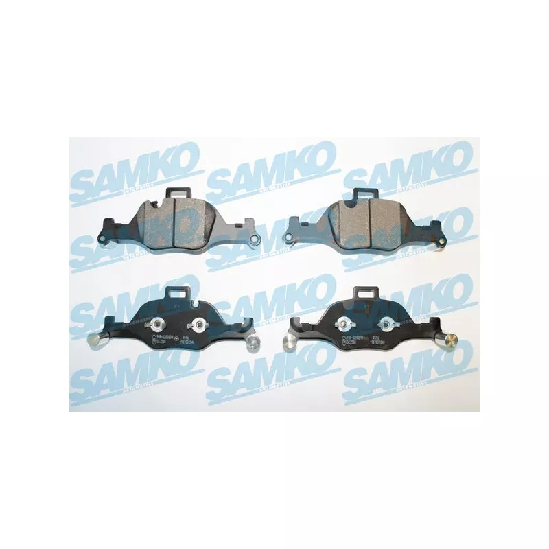 Jeu de 4 plaquettes de frein avant SAMKO 5SP2040