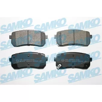 Jeu de 4 plaquettes de frein arrière SAMKO