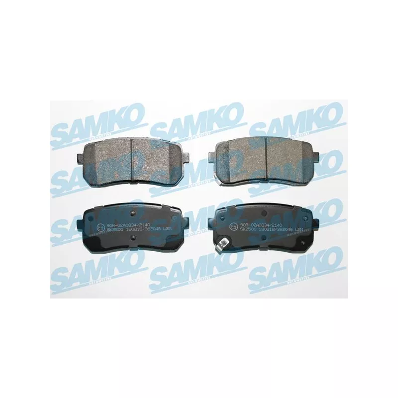 Jeu de 4 plaquettes de frein arrière SAMKO 5SP2046