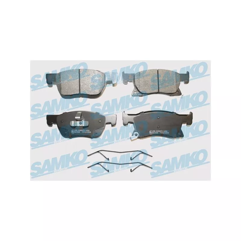 Jeu de 4 plaquettes de frein avant SAMKO 5SP2048K