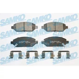 Jeu de 4 plaquettes de frein avant SAMKO