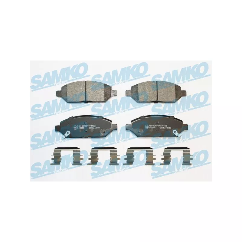Jeu de 4 plaquettes de frein avant SAMKO 5SP2050K