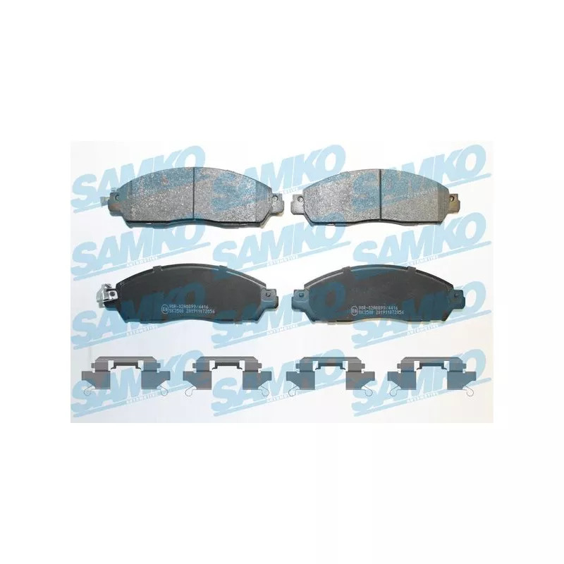 Jeu de 4 plaquettes de frein avant SAMKO 5SP2056K
