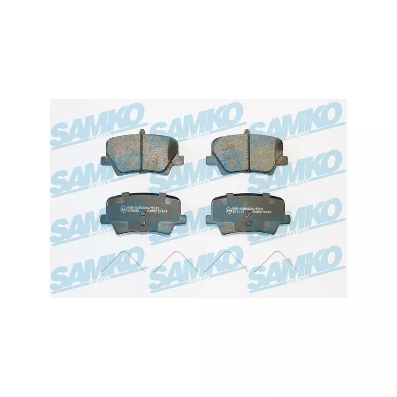 Jeu de 4 plaquettes de frein arrière SAMKO 5SP2061