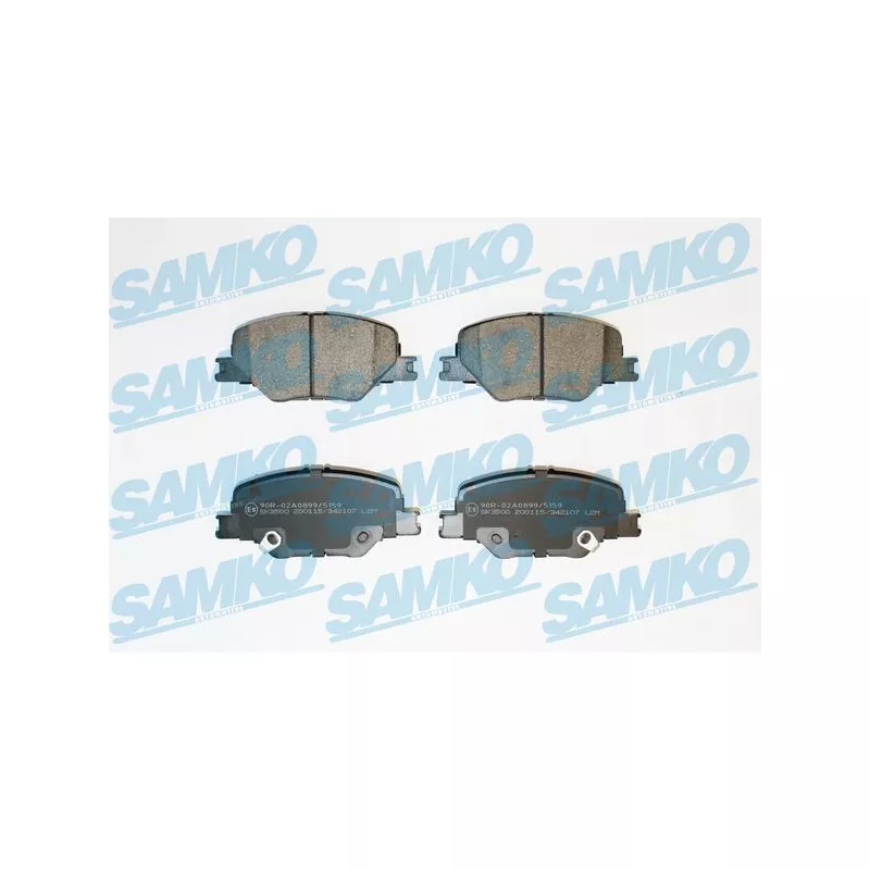 Jeu de 4 plaquettes de frein avant SAMKO 5SP2107