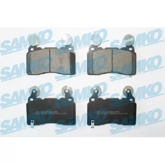 Jeu de 4 plaquettes de frein avant SAMKO