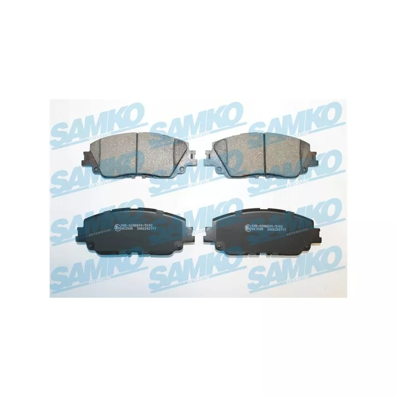 Jeu de 4 plaquettes de frein avant SAMKO 5SP2117