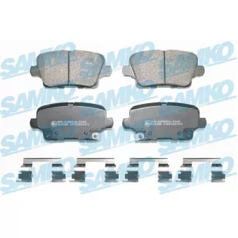 Jeu de 4 plaquettes de frein arrière SAMKO