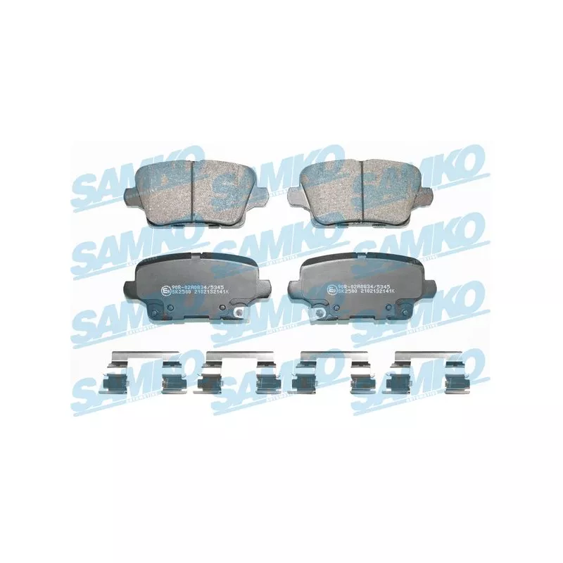 Jeu de 4 plaquettes de frein arrière SAMKO 5SP2141K