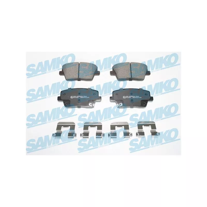 Jeu de 4 plaquettes de frein arrière SAMKO 5SP2142K