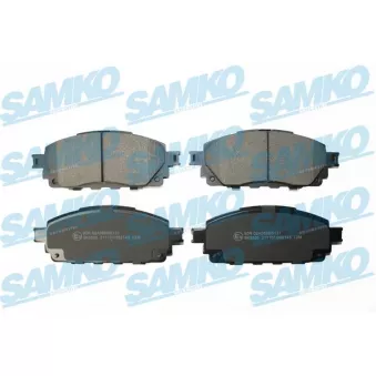Jeu de 4 plaquettes de frein avant SAMKO