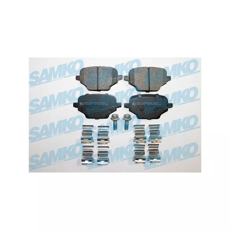 Jeu de 4 plaquettes de frein arrière SAMKO 5SP2162K