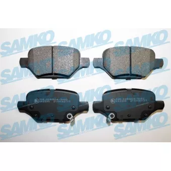 Jeu de 4 plaquettes de frein arrière SAMKO