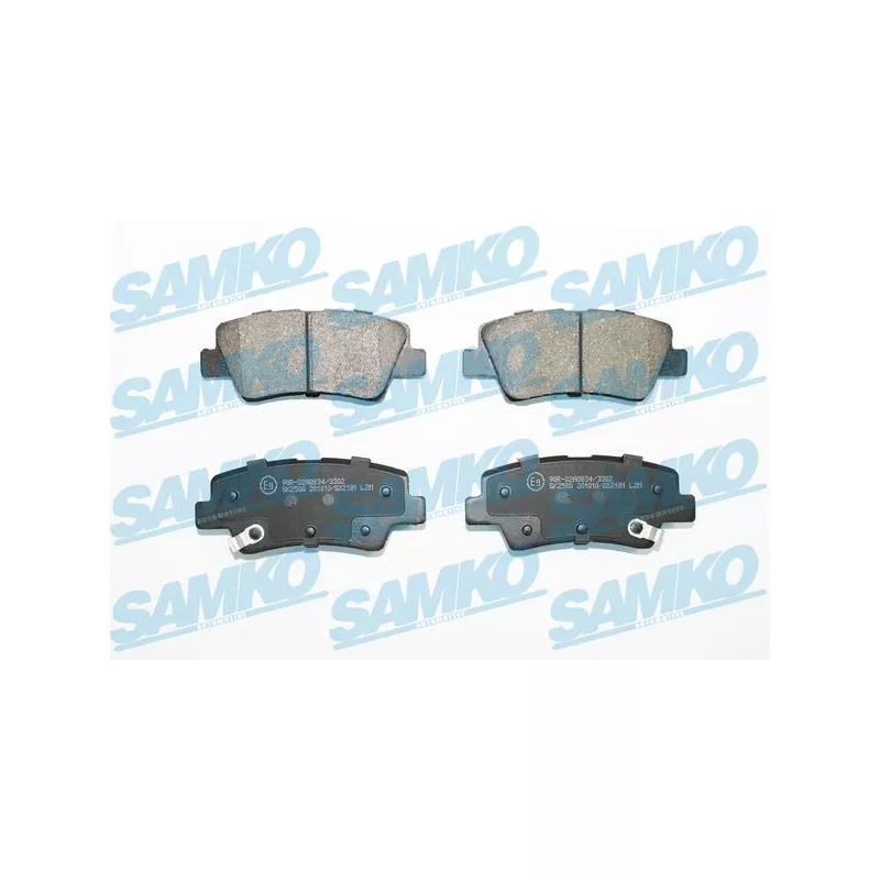 Jeu de 4 plaquettes de frein arrière SAMKO 5SP2181