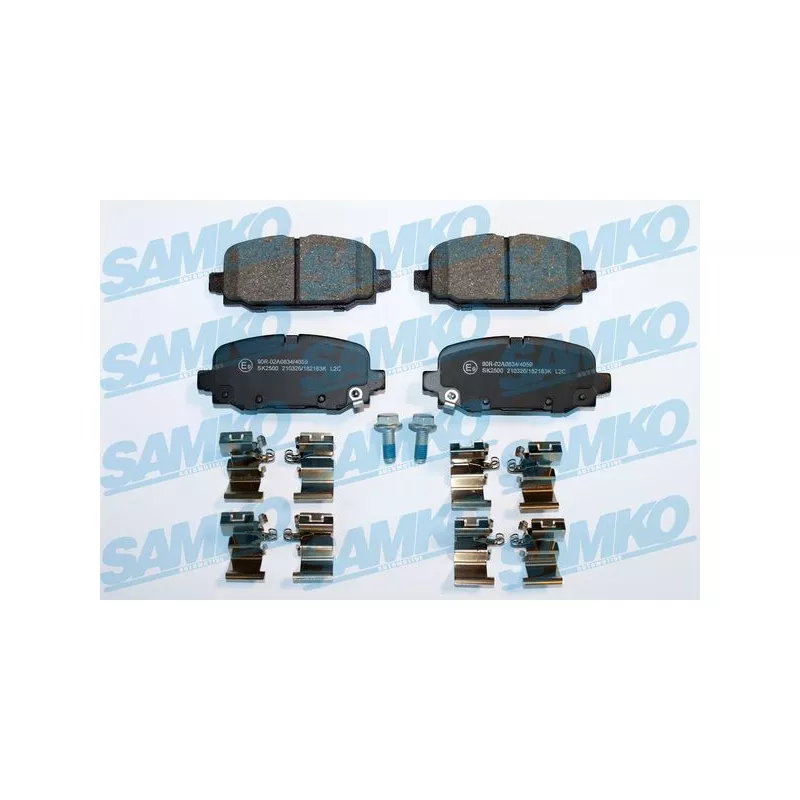 Jeu de 4 plaquettes de frein arrière SAMKO 5SP2183K