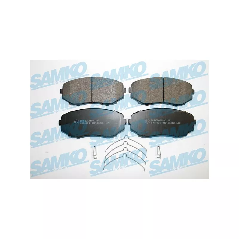 Jeu de 4 plaquettes de frein avant SAMKO 5SP2207