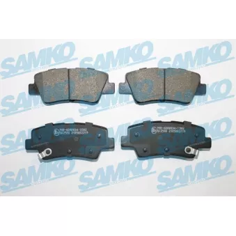 Jeu de 4 plaquettes de frein arrière SAMKO