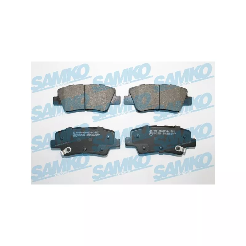 Jeu de 4 plaquettes de frein arrière SAMKO 5SP2219