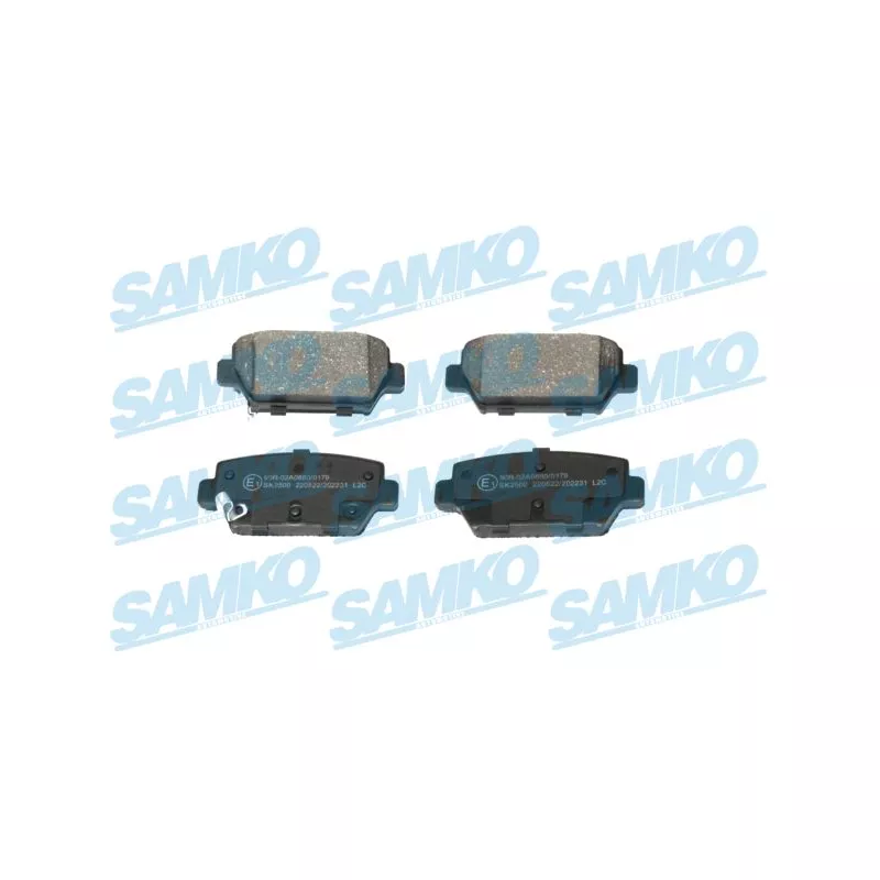 Jeu de 4 plaquettes de frein arrière SAMKO 5SP2231