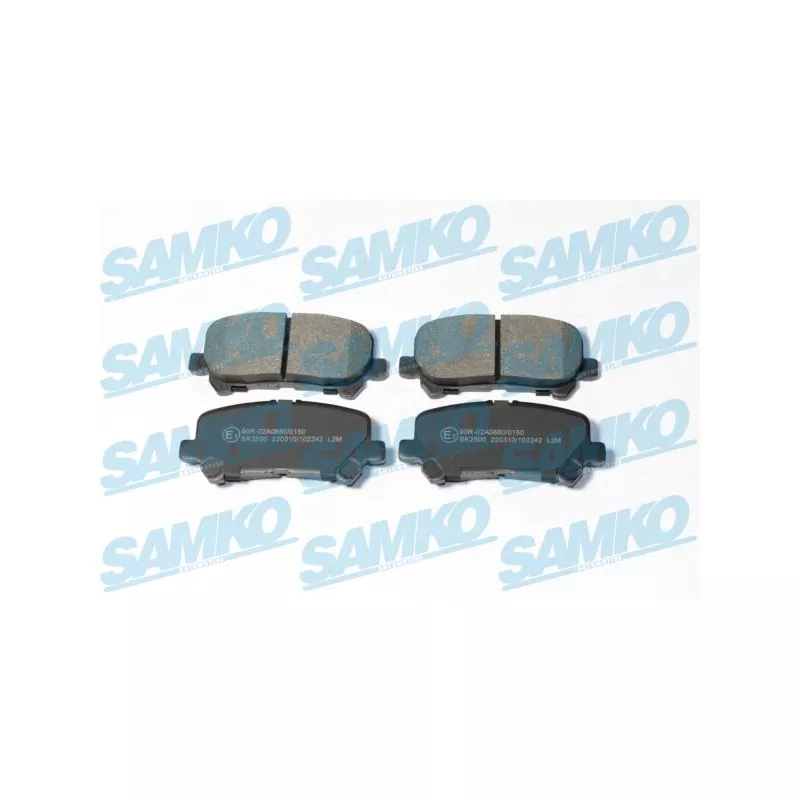 Jeu de 4 plaquettes de frein arrière SAMKO 5SP2242