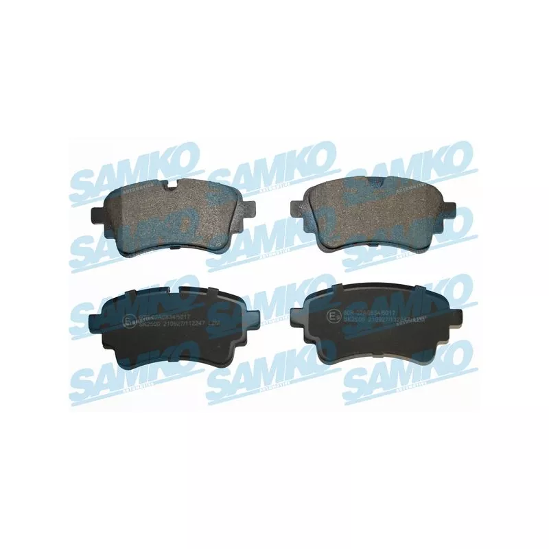 Jeu de 4 plaquettes de frein arrière SAMKO 5SP2247
