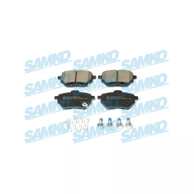 Jeu de 4 plaquettes de frein arrière SAMKO 5SP2251