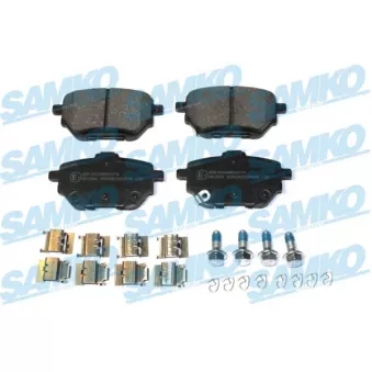 Jeu de 4 plaquettes de frein arrière SAMKO