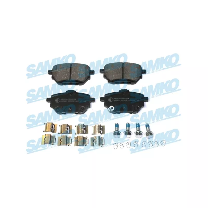 Jeu de 4 plaquettes de frein arrière SAMKO 5SP2251K