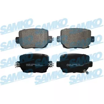 Jeu de 4 plaquettes de frein arrière SAMKO