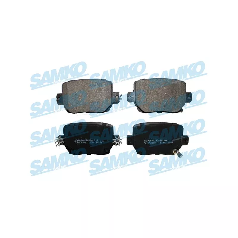 Jeu de 4 plaquettes de frein arrière SAMKO 5SP2267