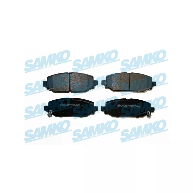 Jeu de 4 plaquettes de frein arrière SAMKO 5SP2274