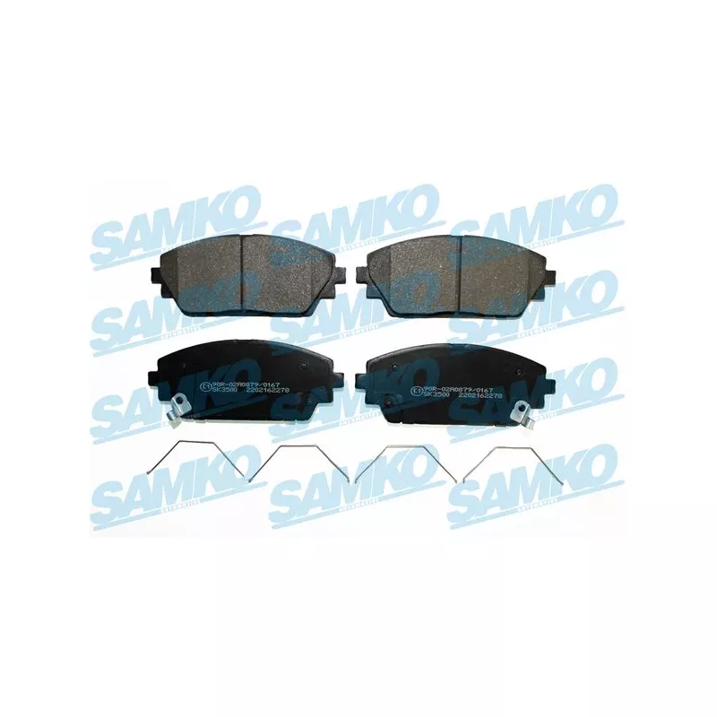 Jeu de 4 plaquettes de frein avant SAMKO 5SP2278