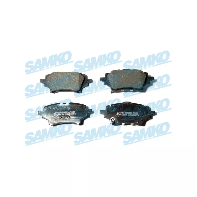 Jeu de 4 plaquettes de frein arrière SAMKO 5SP2296